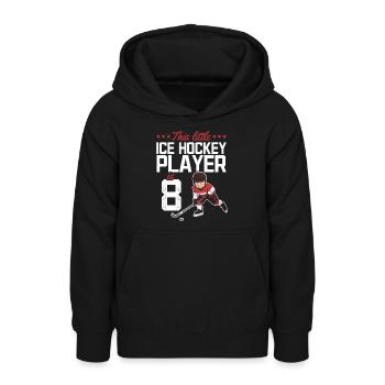 This Little Ice Hockey Player is 8 Geburtstag - Teenager Hoodie - Schwarz - Vorne - AI Model Teenager Male light (155cm)