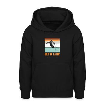 Ski - Teenager hoodie - zwart - Voor - AI Model Teenager Male light (155cm)