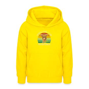 Highland Cow Whisperer - Teen Hoodie - yellow - Front - AI Model Teenager Male dark (155cm)