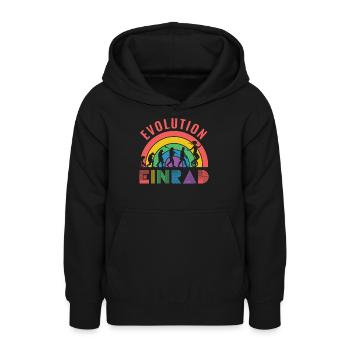 Einrad Evolution Geschenk - Teenager Hoodie - Schwarz - Vorne - AI Model Teenager Male light (155cm)
