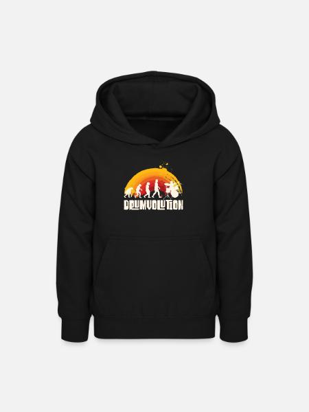 Drumvolution Drums Schlagzeug Percussion Drummer - Teenager Hoodie - Schwarz