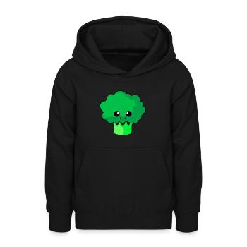 Broccoli Comic - Teen Hoodie - black - Front - AI Model Teenager Male light (155cm)