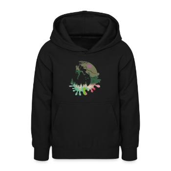 Grimpeur - Sweat à capuche Ado - noir - Devant - AI Model Teenager Male light (155cm)