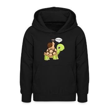 Sarcasme Speed Wheee! Escargot - Sweat à capuche Ado - noir - Devant - AI Model Teenager Male light (155cm)