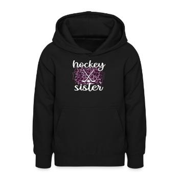 Stolze Eishockey Schwester Eines Eishockeyspielers - Teenager Hoodie - Schwarz - Vorne - AI Model Teenager Male light (155cm)