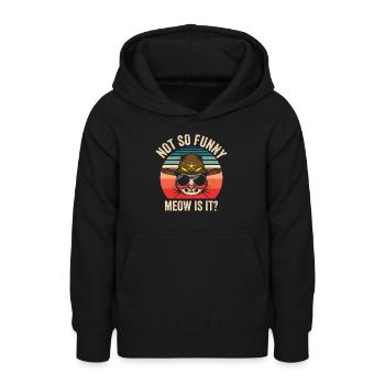 Cat Police Propriétaire de chat Shérif - Sweat à capuche Ado - noir - Devant - AI Model Teenager Male light (155cm)