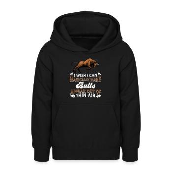 Stier Bulle - Teenager Hoodie - Schwarz - Vorne - AI Model Teenager Male light (155cm)