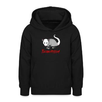 TECHNO TECHNOPOSSUM OPOSSUM - Sweat à capuche Ado - noir - Devant - AI Model Teenager Male light (155cm)