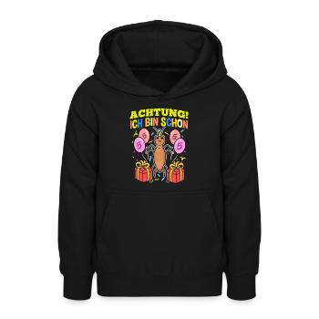 Achtung Ich Bin Schon 5 Geburtstag Ohrwurm - Teenager Hoodie - Schwarz - Vorne - AI Model Teenager Male light (155cm)