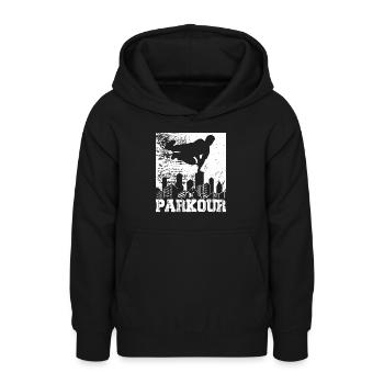 Parkour - Teenager Hoodie - Schwarz - Vorne - AI Model Teenager Male light (155cm)