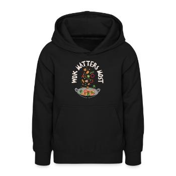 Wok Asiatische Küche Cook Food Gerichte - Teenager Hoodie - Schwarz - Vorne - AI Model Teenager Male light (155cm)