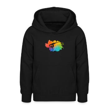 Gymnastik Regenbogenfarben Akrobatik Akro Turnerin - Teenager Hoodie - Schwarz - Vorne - AI Model Teenager Male light (155cm)