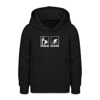 Cycling Cyclist Statement Problem Solution. - Teenager Hoodie - Schwarz - Vorne - AI Model Teenager Male light (155cm)
