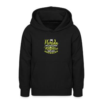 Floride - Sweat à capuche Ado - noir - Devant - AI Model Teenager Male light (155cm)