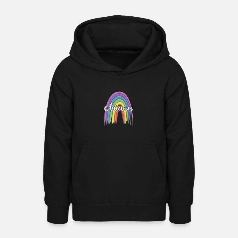 ARIANA Rainbow Cursive - Sweat à capuche Ado - noir
