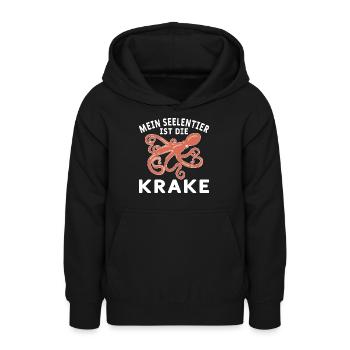 Meeresbiologe Kraken Meeresforscher Oktopus - Teenager Hoodie - Schwarz - Vorne - AI Model Teenager Male light (155cm)