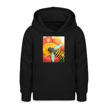 Biene - Teenager Hoodie - Schwarz - Vorne - AI Model Teenager Male light (155cm)