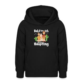 Werde großer Bruder Geschenk Großer Häuptling - Teenager Hoodie - Schwarz - Vorne - AI Model Teenager Male light (155cm)