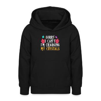 Energy Medicine Reiki Crystals Energy Healer - Teen Hoodie - black - Front - AI Model Teenager Male light (155cm)