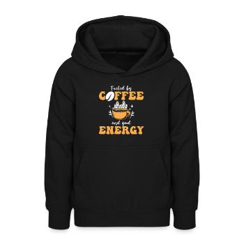 Positive Energy Coffee Energy Healer Coffee Addict - Teen Hoodie - black - Front - AI Model Teenager Male light (155cm)