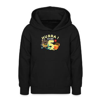 Piraten 5. Geburtstag Pirat 5 Jahre Geschenk - Teenager Hoodie - Schwarz - Vorne - AI Model Teenager Male light (155cm)
