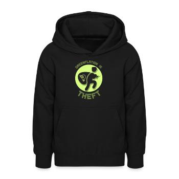 Greenflation Ist Diebstahl Grün Energie Inflation - Teenager Hoodie - Schwarz - Vorne - AI Model Teenager Male light (155cm)