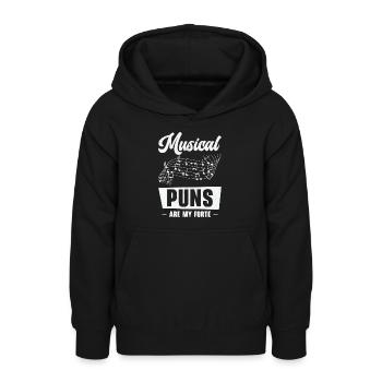 Musik Forte Musikalisches Wortspiel Musiker - Teenager Hoodie - Schwarz - Vorne - AI Model Teenager Male light (155cm)