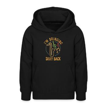 Musik Saxophon Klassische Musik Saxophonist - Teenager Hoodie - Schwarz - Vorne - AI Model Teenager Male light (155cm)