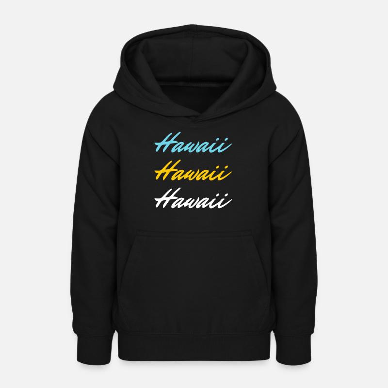 Hawaï coloré - Sweat à capuche Ado - noir