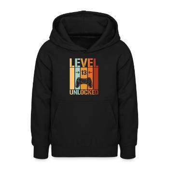 13. Geburtstag Level 13 unlocked - Teenager Hoodie - Schwarz - Vorne - AI Model Teenager Male light (155cm)