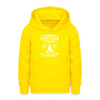 Capitaine de catamaran - Sweat à capuche Ado - jaune - Devant - AI Model Teenager Male dark (155cm)