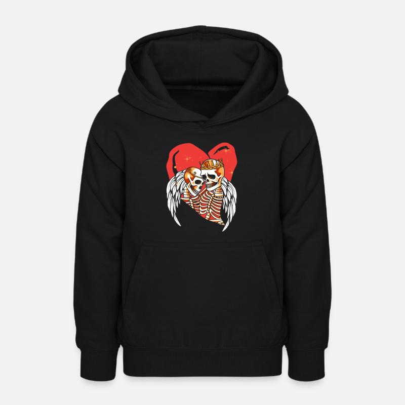 Amour infini et romance Gothic Bones Squelette - Sweat à capuche Ado - noir