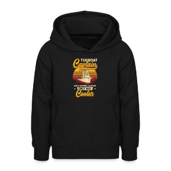 Schlepper Wasserfahrzeug Cooler Schlepperkapitän - Teenager Hoodie - Schwarz - Vorne - AI Model Teenager Male light (155cm)