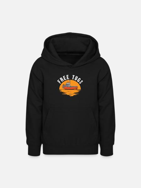 Schlepper Segeln Frei Schlepper Schlepper - Teenager Hoodie - Schwarz