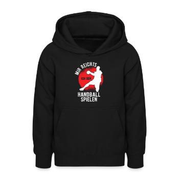 Mir reichts ich geh Handball spielen Jungen Kinder - Teenager Hoodie - Schwarz - Vorne - AI Model Teenager Male light (155cm)
