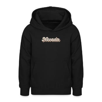 Vintage Hippie 70s USA State - Retro Nevada - Teen Hoodie - black - Front - AI Model Teenager Male light (155cm)