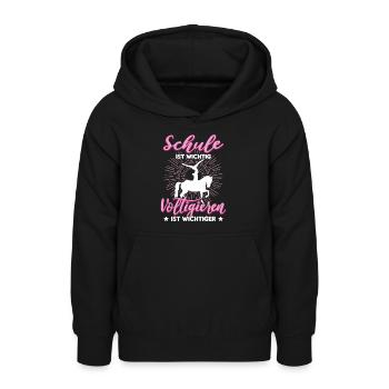Voltigieren Volti Voltigier Pferde Pferdemädchen - Teenager Hoodie - Schwarz - Vorne - AI Model Teenager Male light (155cm)