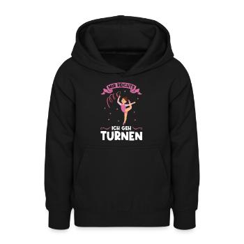 Turnen Mädchen Turnerin Geschenk - Teenager Hoodie - Schwarz - Vorne - AI Model Teenager Male light (155cm)