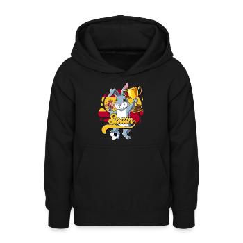 Spanien Fußball - Teenager Hoodie - Schwarz - Vorne - AI Model Teenager Male light (155cm)