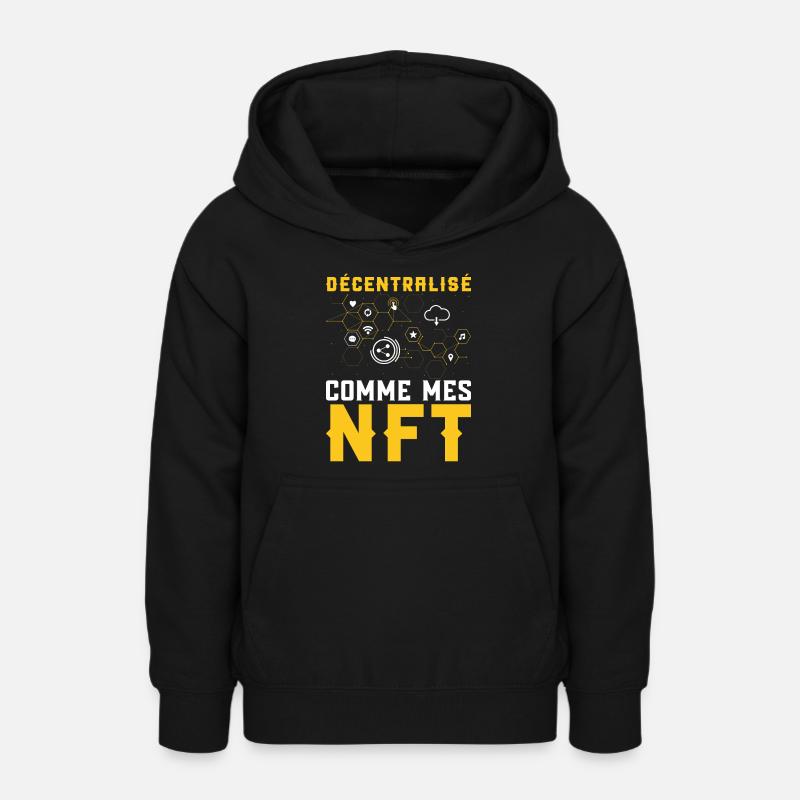 Décentralisé, comme les NFT | Logo pour traders - Sweat à capuche Ado - noir