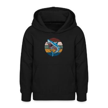 Hai Zombie Halloween Skelett Schädel Rippe Käfig - Teenager Hoodie - Schwarz - Vorne - AI Model Teenager Male light (155cm)