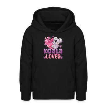 Koala Lover Koalas Koala Bear Mignon Animal - Sweat à capuche Ado - noir - Devant - AI Model Teenager Male light (155cm)