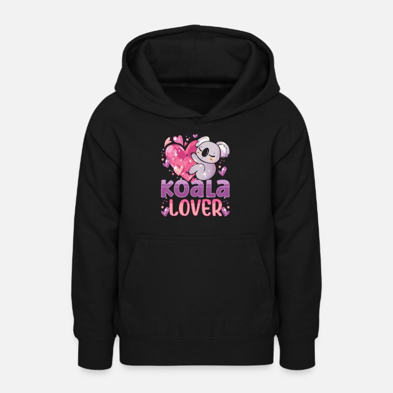 Koala Lover Koalas Koala Bear Mignon Animal - Sweat à capuche Ado - noir