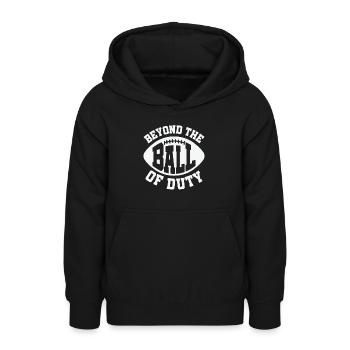 Le football au-delà du ballon de service sport - Sweat à capuche Ado - noir - Devant - AI Model Teenager Male light (155cm)
