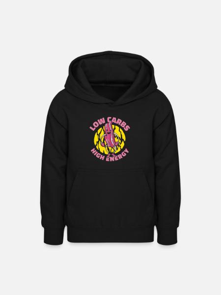 Keto-Diätassistent Low Carb Lebensmittel - Teenager Hoodie - Schwarz