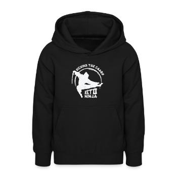 Keto Ninja Diät Ketogenes Essen Ninja-Liebhaber - Teenager Hoodie - Schwarz - Vorne - AI Model Teenager Male light (155cm)