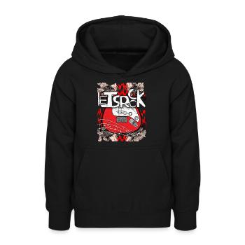 Let’s Rock, Concert Rock, Festival Rock, Festival Rock - Sweat à capuche Ado - noir - Devant - AI Model Teenager Male light (155cm)