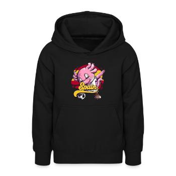 Spanien Fußball - Teenager Hoodie - Schwarz - Vorne - AI Model Teenager Male light (155cm)