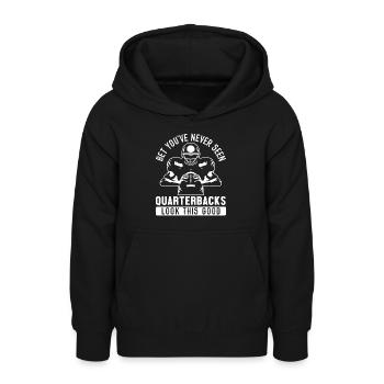 Football Quarterbacks Sécurité Drôle - Sweat à capuche Ado - noir - Devant - AI Model Teenager Male light (155cm)