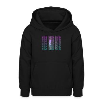 Singen - Teenager Hoodie - Schwarz - Vorne - AI Model Teenager Male light (155cm)